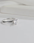 Baikalla™ "Annie" Sterling Silver Moissanite 6 Prong Promise Ring