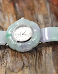 Baikalla Jewelry genuine jadeite carving watch Genuine Burmese Lavender- Green Jadeite Jade Watch (Art & Collectibles)