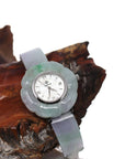 Baikalla Jewelry genuine jadeite carving watch Genuine Burmese Lavender- Green Jadeite Jade Watch (Art & Collectibles)