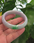 Baikalla™ "Classic Bangle" Genuine Jadeite Jade Lavender Green Bangle Bracelet (56.67mm)