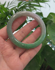 Baikalla Forest Green Classic Real Jadeite Jade Bangle Bracelet (60.53mm) 