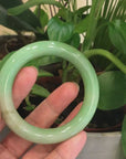 Genuine Burmese Green Jadeite Jade Bangle Bracelet ( 53.1 mm) 