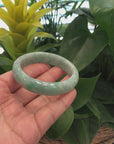 Baikalla Classic Green Natural Jadeite Jade Bangle (54.41 mm )