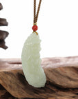 Baikalla Jewelry Jade Pendant Necklace Baikalla™ "Dragon & Phoenix" Genuine HeTian White Nephrite Jade Pendant Necklace