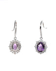 Baikalla Jewelry Silver Gemstones Earrings Baikalla™ Classic Sterling Silver Natural Amethyst Topaz Citrine Garnet Earrings With CZ