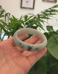 Genuine Burmese Blue-green Jadeite Jade Bangle Bracelet ( 61.15 mm )