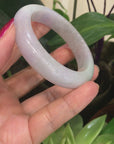 Genuine Lavender-Green Jadeite Jade Bracelet Bangle  ( 55.4 mm )