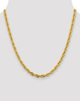 Baikalla Jewelry 14K Yellow Gold Pendant 14K 5 mm Semi Solid Diamond-cut Rope with Lobster Clasp Gold Chain