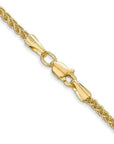 Baikalla Jewelry 14K Yellow Gold Pendant 14K 2.3mm Solid Spiga Wheat with Lobster Clasp Gold Chain