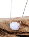 Baikalla Jewelry Jade Pendant Necklace Baikalla™ "Good Luck Button" Necklace Real Lavender Jade Lucky TongTong Pendant Necklace