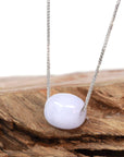 Baikalla Jewelry Jade Pendant Necklace Baikalla™ "Good Luck Button" Necklace Real Lavender Jade Lucky TongTong Pendant Necklace