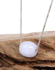 Baikalla Jewelry Jade Pendant Necklace Baikalla™ "Good Luck Button" Necklace Real Lavender Jade Lucky TongTong Pendant Necklace