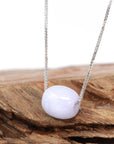 Baikalla Jewelry Jade Pendant Necklace Baikalla™ "Good Luck Button" Necklace Real Lavender Jade Lucky TongTong Pendant Necklace