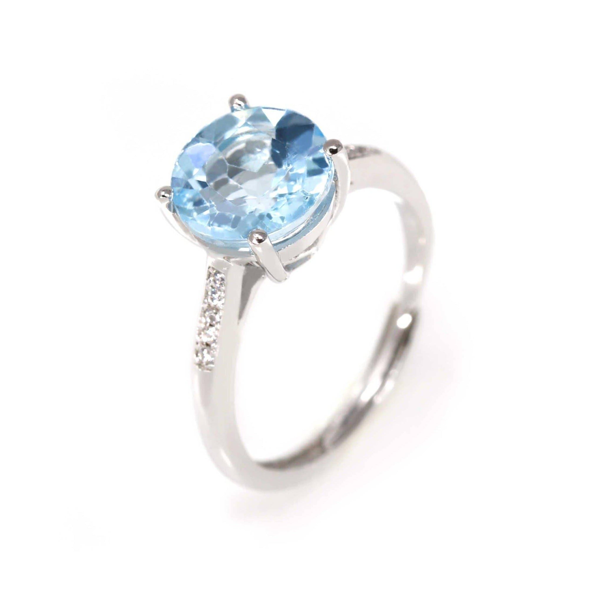 Baikalla Jewelry Gemstone Ring Baikalla™ Sterling Silver Sky Blue Topaz Ring