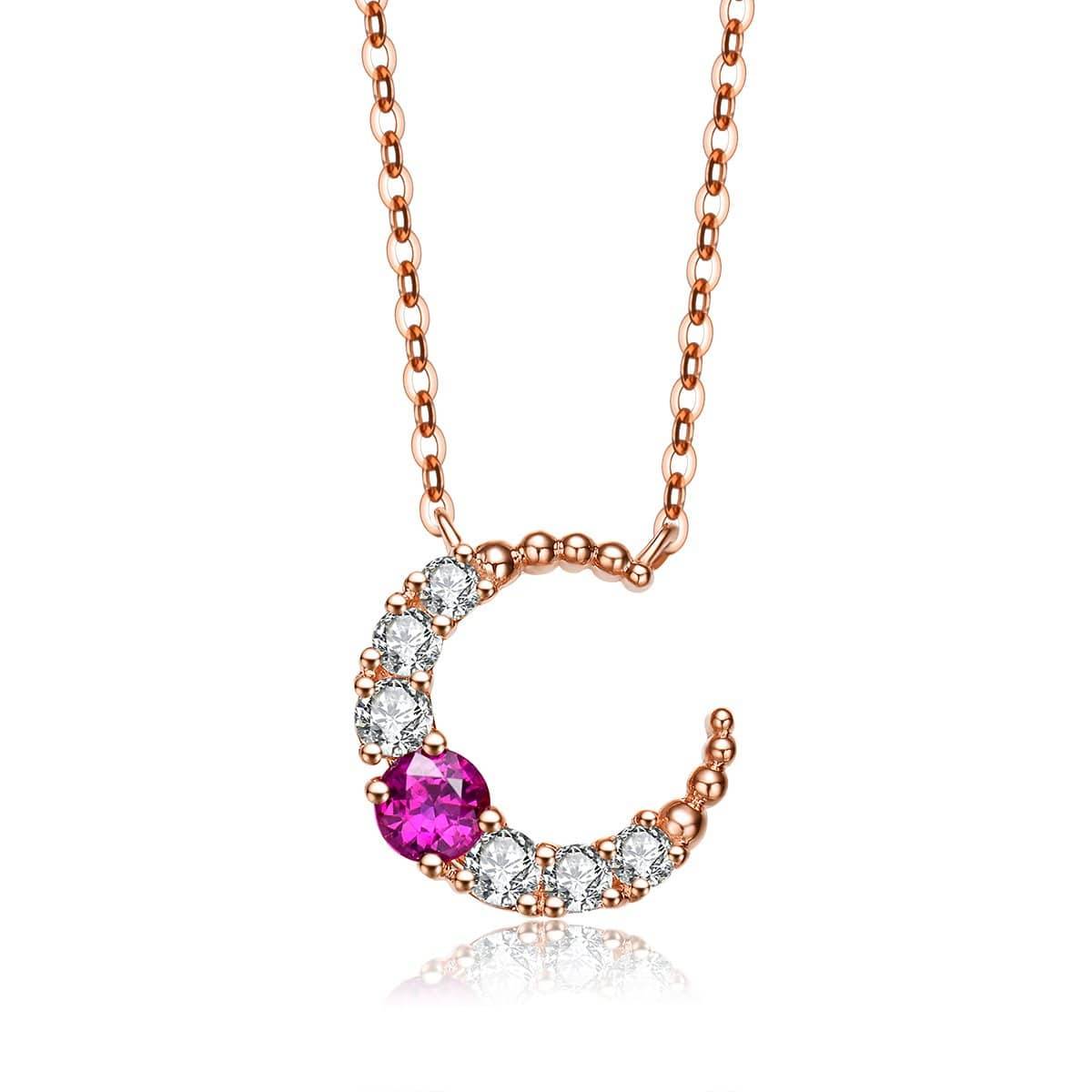 Baikalla Jewelry Emerald Pendant Necklace 18k Rose Gold & AA Ruby Pendant Necklace with Diamonds 18k Yellow Gold & AA Emerald Pendant Necklace with Diamonds