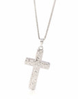 Baikalla Jewelry 24K Pure Yellow Gold Pendant 18K White Gold Cross Pendant Necklace With Diamond