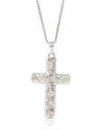 Baikalla Jewelry 24K Pure Yellow Gold Pendant Pendant Only 18K White Gold Cross Pendant Necklace With Diamond