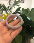 Baikalla Jewelry Jadeite Jade Bangle Bracelet Genuine Burmese Lavender & Green Jadeite Jade Bangle Bracelet ( 53.38 mm ) 