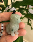 Baikalla Jewelry Jade Carving Necklace Baikalla™ Natural Jadeite Jade Shar Pei Dog Carving, Collectibles