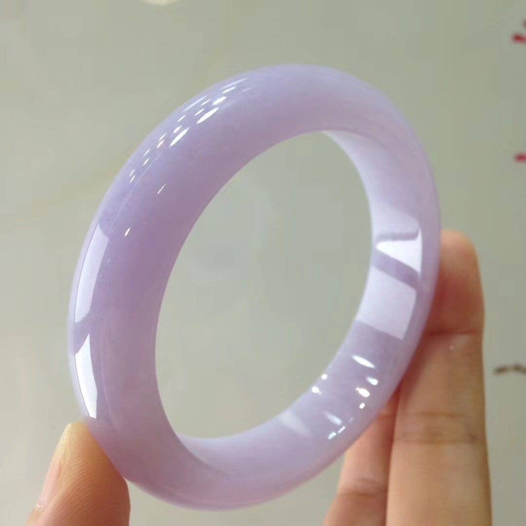 Baikalla Jewelry Jadeite Jade Bangle Genuine Burmese Lavender High-end Jade Jadeite Bangle Bracelet (58.4 mm) L13 ( Collectibles )