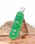 Baikalla Jewelry God Jadeite Necklace "Lucky Green Pea" High End Imperial Jadeite Baikalla Jewelry Signature Pendant