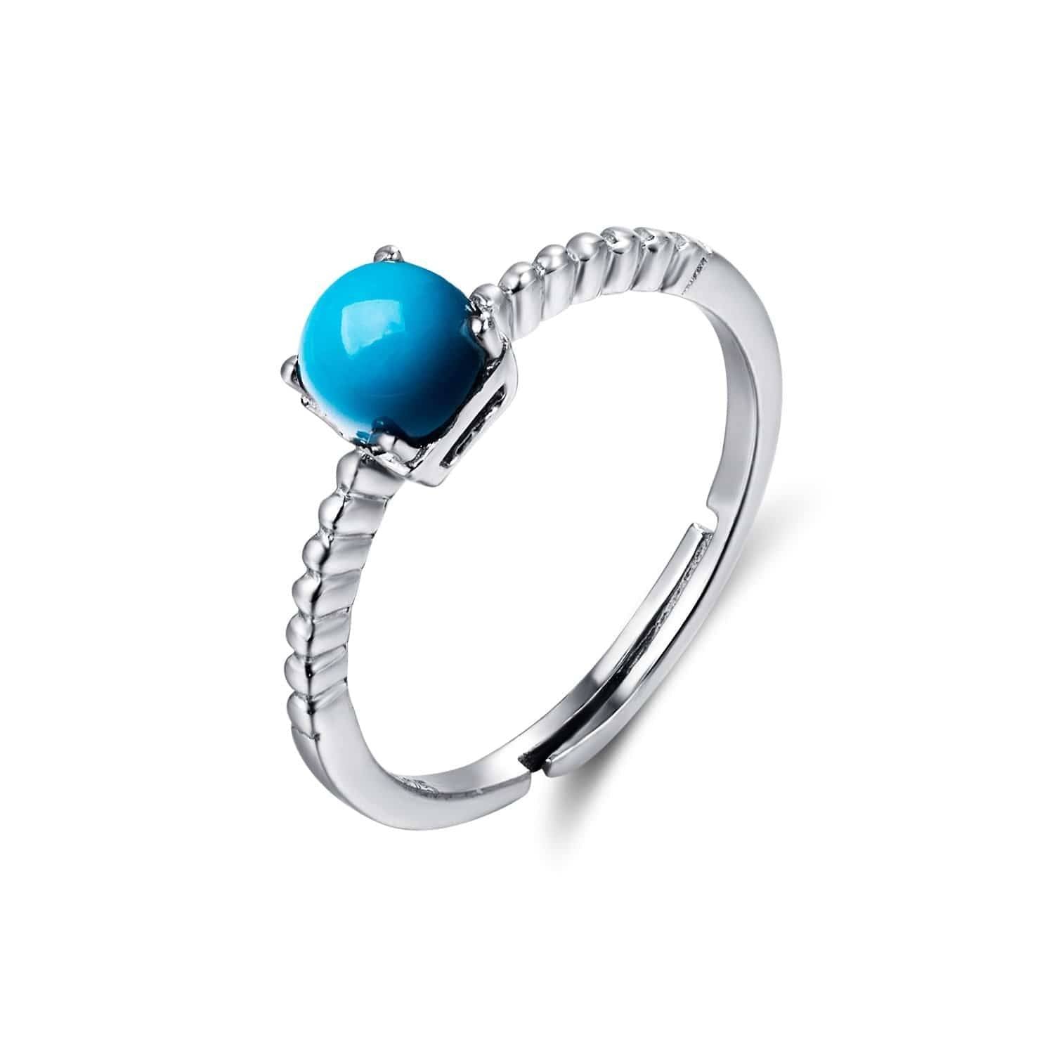 Baikalla Jewelry Silver Turquoise Ring Baikalla™ &quot;Elizabeth&quot; Sterling Silver Genuine Persian Blue Arizona Turquoise Ring