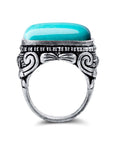 Baikalla Jewelry Turquoise Ring Baikalla™ "Turquoise filigree" Sterling Silver Genuine Well Persian Blue Arizona Turquoise Ring