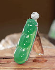 Baikalla Jewelry God Jadeite Necklace "Lucky Green Pea" High End Imperial Jadeite Baikalla Jewelry Signature Pendant