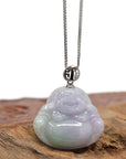 Baikalla Jewelry Jade Buddha Pendant Pendant Only Baikalla™ "Laughing Buddha" Genuine Lavender Jadeite Jade Buddha Pendant Necklace