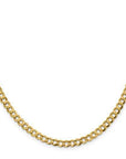 Baikalla Jewelry 14K Yellow Gold Chain 14K Yellow Gold 5.1 mm Flat Cuban Chain with Lobster Clasp