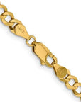 Baikalla Jewelry 14K Yellow Gold Chain 14K Yellow Gold 5.1 mm Flat Cuban Chain with Lobster Clasp