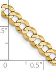 Baikalla Jewelry 14K Yellow Gold Chain 14K Yellow Gold 5.1 mm Flat Cuban Chain with Lobster Clasp