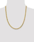 Baikalla Jewelry 14K Yellow Gold Chain 14K Yellow Gold 5.3 mm Flat Cuban Chain with Lobster Clasp