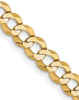 Baikalla Jewelry 14K Yellow Gold Chain 18 in 14K Yellow Gold 5.3 mm Flat Cuban Chain with Lobster Clasp