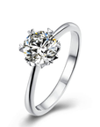 Baikalla 6 Baikalla™ "Gaia" Sterling Silver Moissanite 6 Prong 1ct Promise Ring