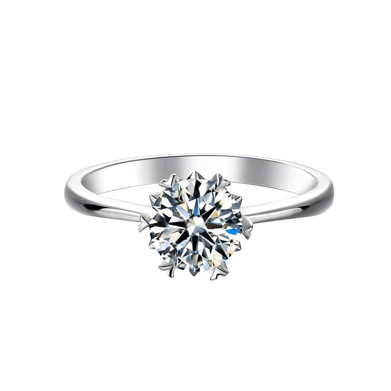 Baikalla 8.5 Baikalla™ &quot;Gaia&quot; Sterling Silver Moissanite 6 Prong 1ct Promise Ring