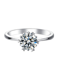 Baikalla 8.5 Baikalla™ "Gaia" Sterling Silver Moissanite 6 Prong 1ct Promise Ring