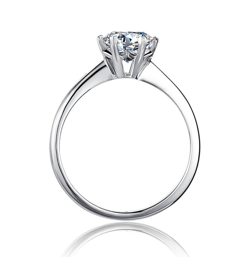 Baikalla Baikalla™ &quot;Gaia&quot; Sterling Silver Moissanite 6 Prong 1ct Promise Ring