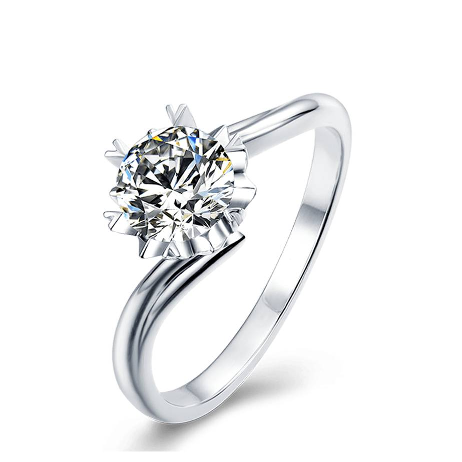 Baikalla 4 Baikalla™ &quot;Sophie&quot; Sterling Silver Moissanite 6 Prong 1ct Promise Ring