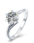 Baikalla 4 Baikalla™ "Sophie" Sterling Silver Moissanite 6 Prong 1ct Promise Ring