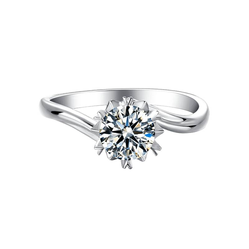 Baikalla Baikalla™ "Sophie" Sterling Silver Moissanite 6 Prong 1ct Promise Ring