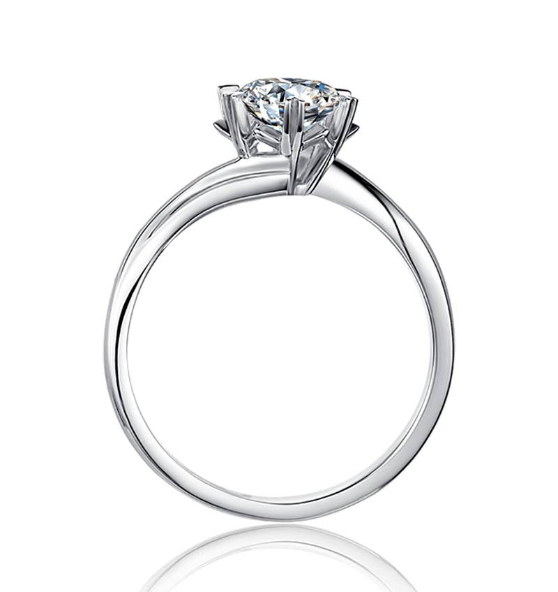 Baikalla Baikalla™ "Sophie" Sterling Silver Moissanite 6 Prong 1ct Promise Ring