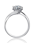 Baikalla Baikalla™ "Sophie" Sterling Silver Moissanite 6 Prong 1ct Promise Ring