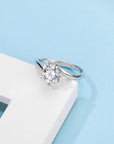 Baikalla Baikalla™ "Sophie" Sterling Silver Moissanite 6 Prong 1ct Promise Ring