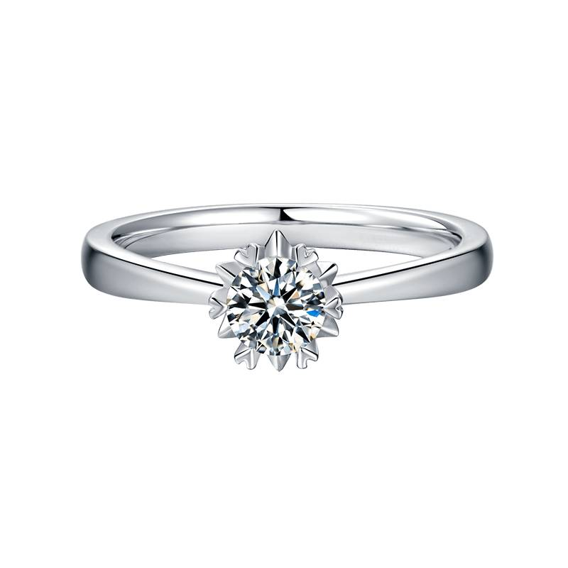 Baikalla Baikalla™ "Cora" Sterling Silver Moissanite 6 Prong Promise Ring