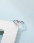 Baikalla Baikalla™ "Daria" Sterling Silver Moissanite 6 Prong Promise Ring