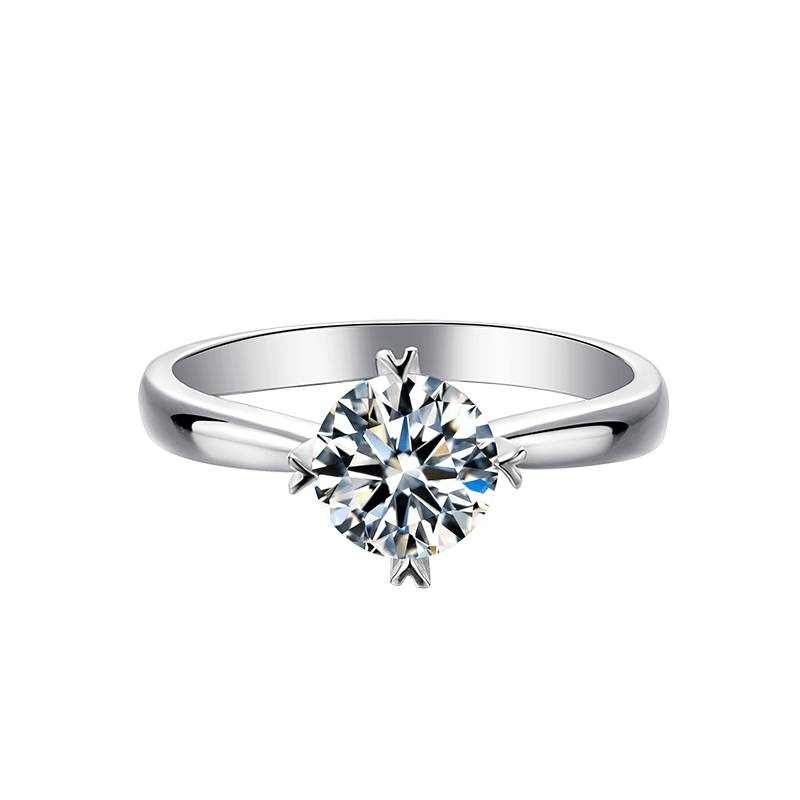 Baikalla Baikalla™ &quot;Madison&quot; Sterling Silver Moissanite 4 Prong Heart Promise Ring