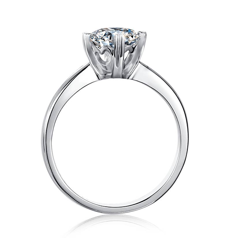 Baikalla Baikalla™ &quot;Madison&quot; Sterling Silver Moissanite 4 Prong Heart Promise Ring