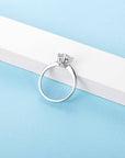 Baikalla Baikalla™ "Madison" Sterling Silver Moissanite 4 Prong Heart Promise Ring