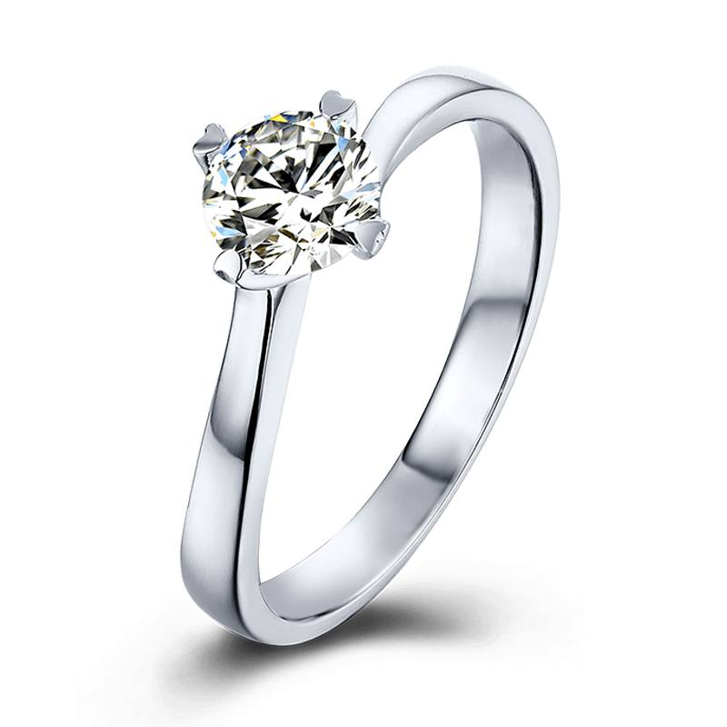 Baikalla 4 Baikalla™ &quot;Carissa &quot; Sterling Silver Moissanite 4 Prong Promise Ring